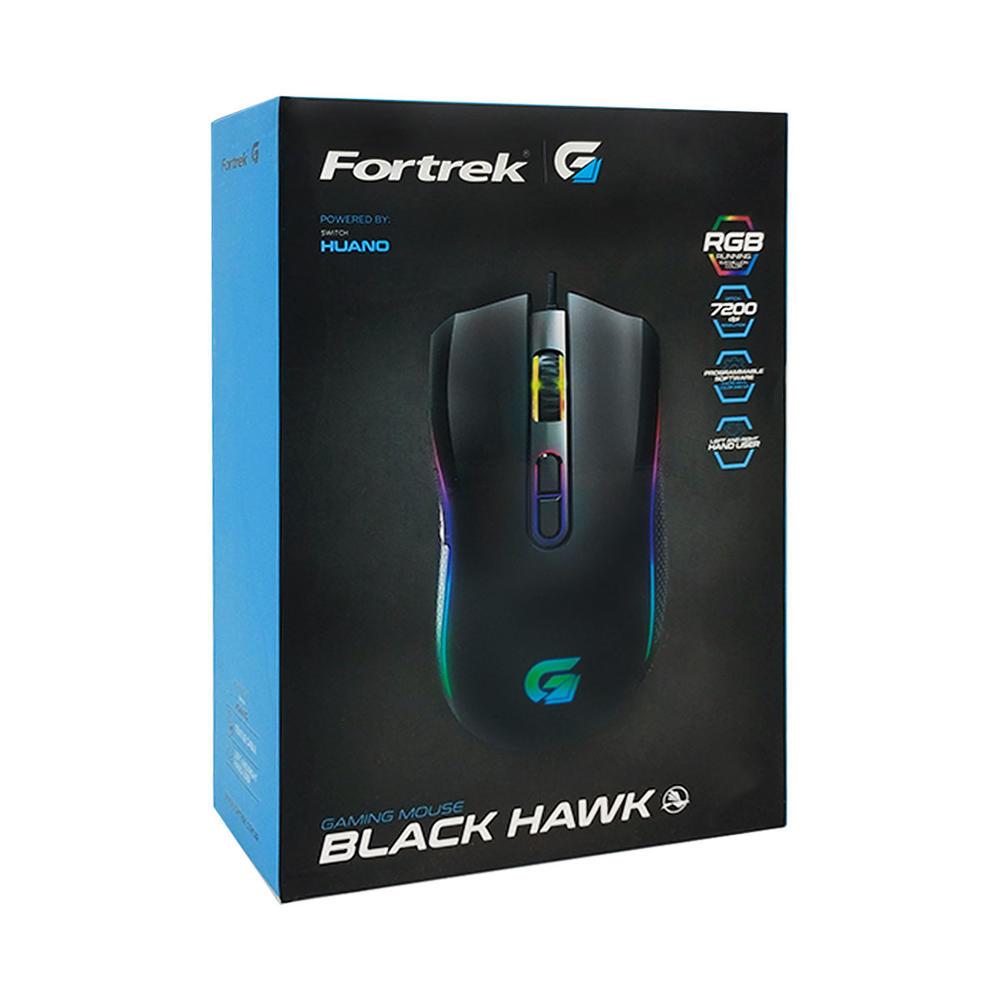 MOUSE USB FORTREK BLACK HAWK RGB